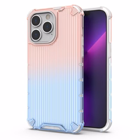 Ombre Protect Ümbris jaoks iPhone 14 Pro Max roosa and sinine armored ümbris