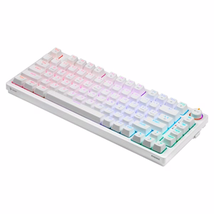 SAVIO PHENIX WHITE juhtmevaba mehaaniline klaviatuur, Gateron Red Pro, ABS