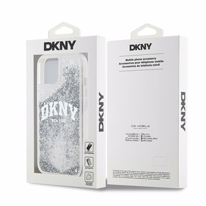 DKNY Liquid Glitter Big Logo ümbris jaoks iPhone 15 / 14 / 13 - valge