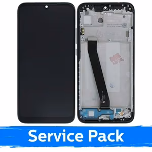 LCD ekraan Xiaomi Redmi 7 raamiga / Eclipse Black / (Service Pack)