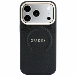 Ümbris mudelile IPHONE 18 Pro/17 Pro ühildub MagSafe'iga (Saffiano Peony Ring) (värv: must)