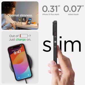 SPIGEN ümbris LIQUID AIR jaoks IPHONE 15 Plus matte must