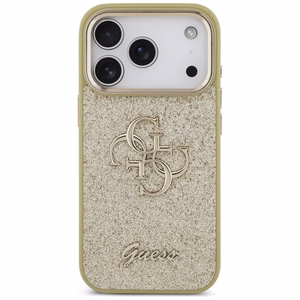 Guess Fixed Glitter Big 4G Metal Raamiga ümbris jaoks iPhone 17 Pro - kuldne