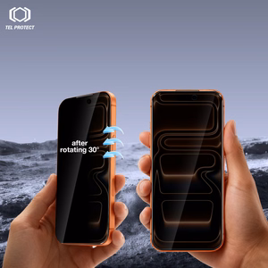 Tel Protect Dust-Free Easy Fit Privacy Titan karastatud klaas Iphone 17 Pro Max jaoks must