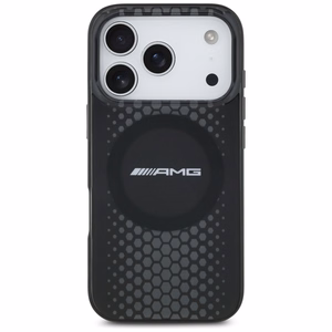 AMG Double Layer Läbipaistev Graphics MagSafe Ümbris jaoks iPhone 17 Pro - Must