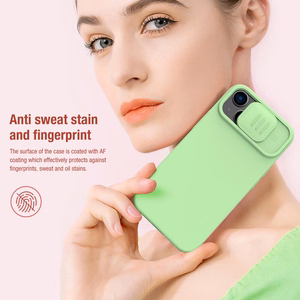 Ümbris Nillkin CamShield Silky Silicone Apple iPhone 15 Plus light lilla
