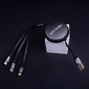 Forever 3in1 kaabel USB - Lightning + 2x USB-C 1,2 m 100W must