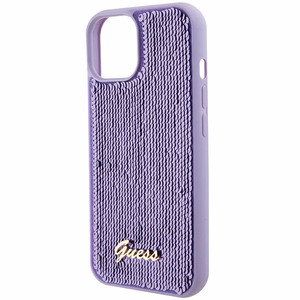 Guess Sequin Script Metal ümbris jaoks iPhone 15 - lilla