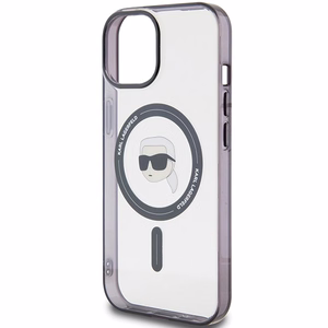 Karl Lagerfeld KLHMP15SHKHNOTK iPhone 15 6.1" läbipaistev hardcase IML Karl`s Head MagSafe