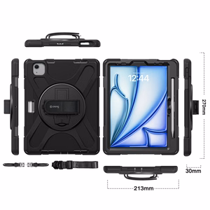 Crong Defender Plus tugevdatud ümbris iPad Air 11″ (M2/M3/M4, 2024–2026), iPad Air 10,9″ (4./5. põlvkond) ja iPad Pro 11″ (2021/2022) jaoks, must