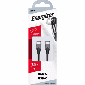 Energizer Classic C611CGBK USB-C–USB-C laadimis- ja andmekaabel, 1,2 m, must