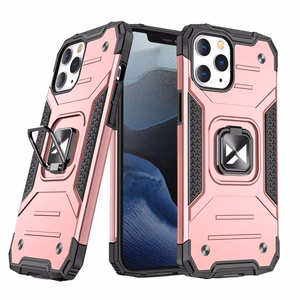 Wozinsky Ring Armor Case Kickstand Tough Rugged Cover for iPhone 13 roosakas kuldne