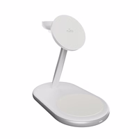 Puro Mag Station Qi2 3-in-1 Wireless Laadija Compatible koos MagSafe - valge