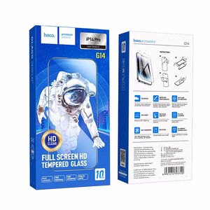 Karastatud klaas to iPhone 14 PRO Hoco HD 5D Guardian shield 10 pcs G14 must