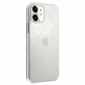 Guess GUHCP12S3D4GTR iPhone 12 mini 5.4" läbipaistev kõvakott 4G 3D mustriga kollektsioon