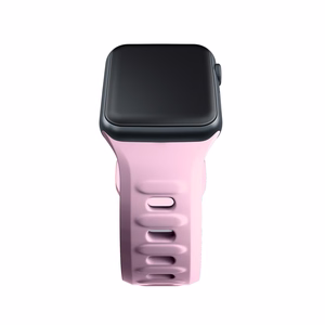 3mk silikoonrihm Apple Watchile, 42/44/45/46/49 mm, puudriroosa, suur suurus