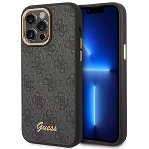 Guess 4G Vintage Gold Logo ümbris iPhone 14 Pro must