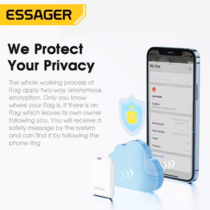 Essager Tag valge nutikas Bluetooth otsija / jälgija ripats