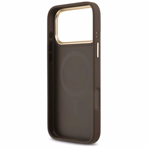 GUESS ümbris jaoks IPHONE 17 Pro Max compatible with MagSafe GUHMP17XPSAMSECW (PU W/ Peony Hot Stamp) brown