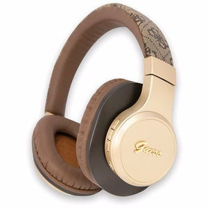 Guess GUBH604GEMW 4G Script Bluetooth juhtmevabad kõrvapealsed kõrvaklapid – pruunid