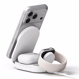 Ringke QI2.2 25W 3in1 magnetiline MagSafe induktiivne laadija - valge