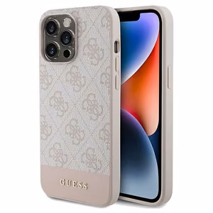 Guess 4G Stripe Collection ümbris jaoks iPhone 14 Pro - roosa