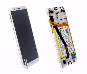 LCD screen Huawei Y6 2018/Y6 Prime 2018 koos touch screen koos frame ja aku Valge original (service pack)