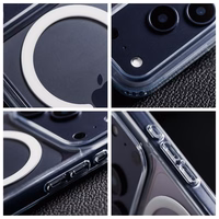 Kaane iPhone 17 PRO Forcell F-Protect Clear Hybrid Premium ühildub Magsafe läbipaistevaga