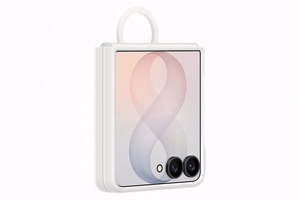 Samsung Galaxy Z Flip8 silikoonist magnetümbris rõngaga, kreemikas