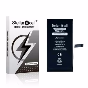 StellarXcell Diagnostic aku Apple iPhone 14 jaoks, 3280 mAh (standardne mahutavus + kvaliteetne BMS-i koopia)