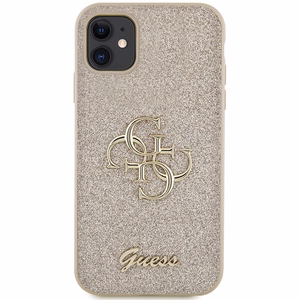 Guess GUHCN61HG4SGD ümbris jaoks iPhone 11 / Xr - kuldne Glitter Script Big 4G