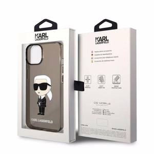 Чехол Karl Lagerfeld Ikonik Karl для iPhone 14 Plus — чёрный