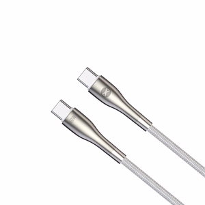 Forever Sleek kaabel USB-C - USB-C 1,0 m 60W valge