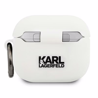 Karl Lagerfeldi silikoonist Choupette ümbris AirPods 3 jaoks - valge