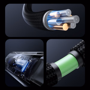 Joyroom S-A16 Pro Prism Series 100W USB-C Kaabel - USB-C with Digital Display 1.2m - must