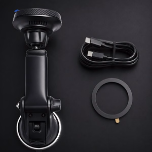 Blavec Car holder BHC-06A 15W magnetic with induction charging and active cooling to windshield and dashboard (BHC06A-MWIB) black