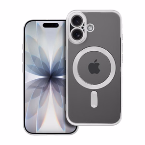ELECTRO MAG COVER case compatible with MagSafe jaoks IPHONE 17 hõbedane