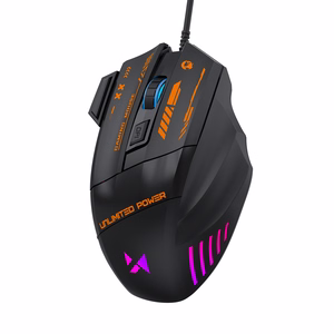 Wozinsky WMGK-1179W juhtmega optiline mängurihiir, 7200 DPI, taustvalgustusega, must