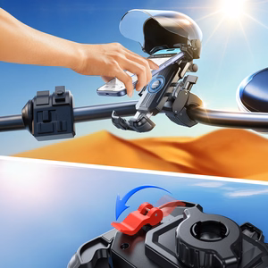 Joyroom JR-ZS526 jalgrattahoidja päikesevisiiri hoidjaga automaatne must