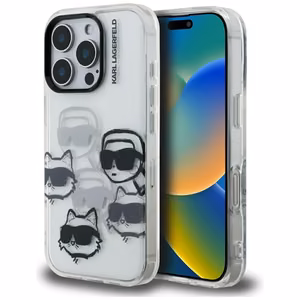 Karl Lagerfeld Чехол для iPhone 16 Pro Max KLHCP16XHMCHKCT (IML Multi K&C Head Pattern)