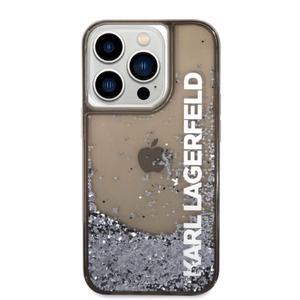 Karl Lagerfeld Liquid Glitter Elong ümbris jaoks iPhone 14 Pro - must