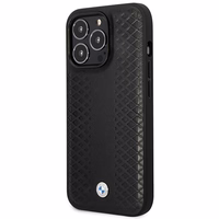 Ümbris BMW BMHMP14L22RFGK iPhone 14 Pro 6.1" must/must Leather Diamond Pattern MagSafe