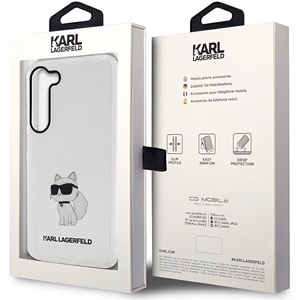 Karl Lagerfeld KLHCS23MHNCHTCT S23+ S916 прозрачный жёсткий чехол Ikonik Choupette