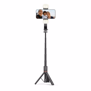Tech-Protect L05S Bluetooth selfie pulk statiiv ja LED valgus must