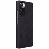 Nillkin Qin Case Case for Xiaomi Redmi Note 11 Pro+ (Hiina) / Redmi Note 11 Pro (Hiina) / Mi11i HyperCharge Camera Protector Holster Cover Flip Case Black