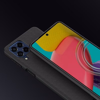 Nillkin Textured Case vastupidav tugevdatud ümbris koos geelraami ja nailonist tagaküljega Samsung Galaxy M53 5G jaoks must
