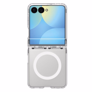 Spigen Ultra Hybrid Pro MagSafe Case for Samsung Galaxy Z Flip 8 - Clear and White