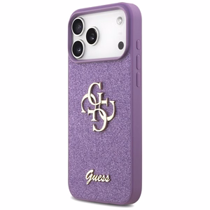 Guess Fixed Glitter Big 4G ümbris jaoks iPhone 17 Pro Max - lilla