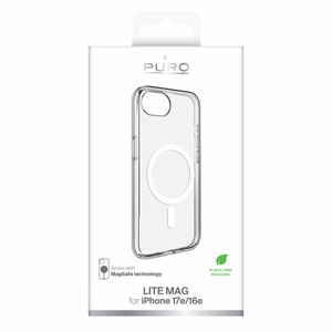 Puro Cover in TPU+PC "LITE MAG" with Magsafe jaoks iPhone 16E, läbipaistev