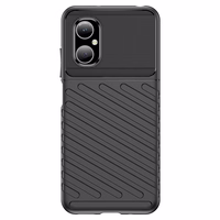 Thunder Case Xiaomi Poco M4 5G silikoonist soomuskate must